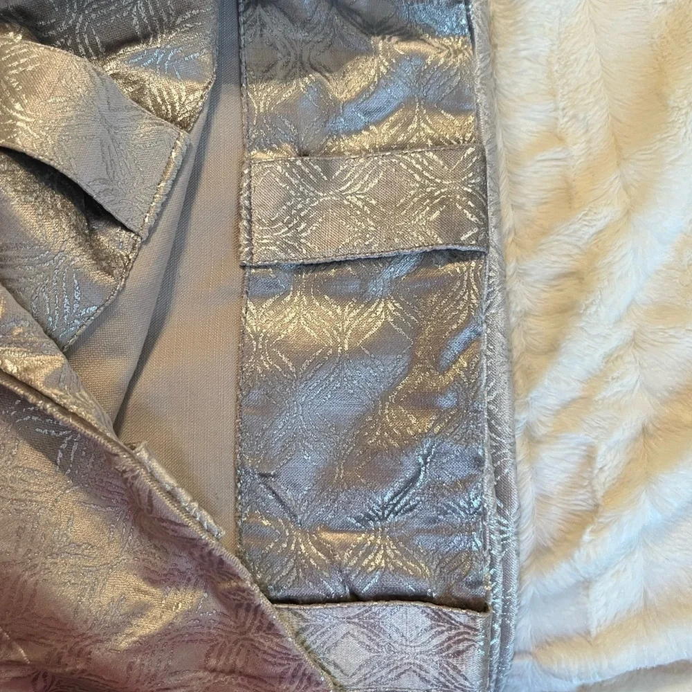 Elegant Silver Patterned Curtains set of 4
